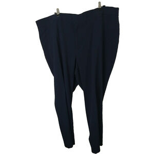 Catherines Woman 24WP Pant Trouser Blue Straight Leg Pocket Stretch Waist